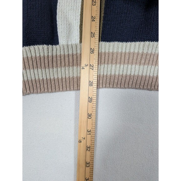 Vtg 90s Bachrach Sweater Men XL Multicolor Geometric Heavyweight Color Block - Picture 5 of 6